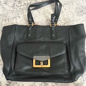 Marc by Marc Jacobs Black Tote with Gold Accents